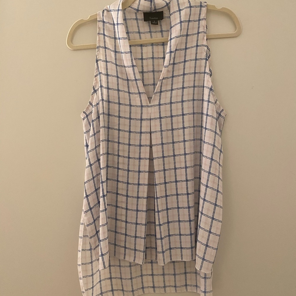 Shift tank, blue/pink pattern
